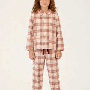 Pyjama boutonné enfant en flanelle de coton - Alix