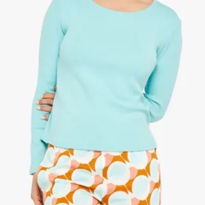 Tee-shirt Femme manches longues Coton Bleu 16