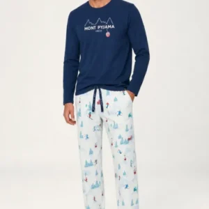 Pyjama en jersey de coton épais - Rêves au sommet