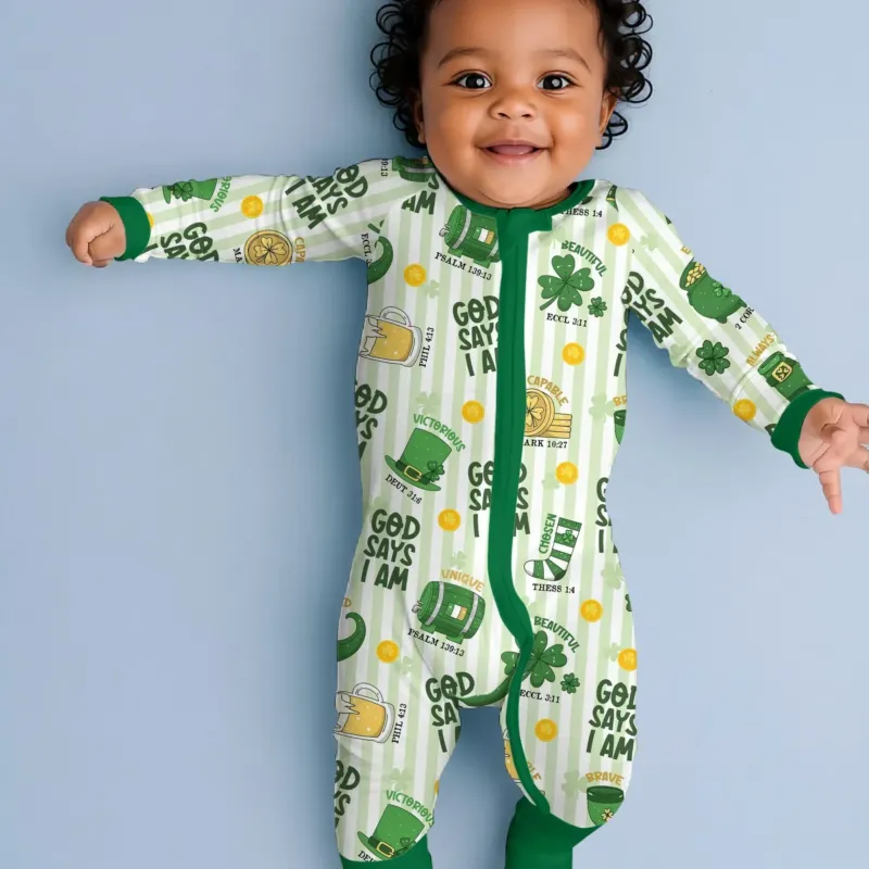 God Says I Am - Lucky & Loved Bamboo Convertible Zippy