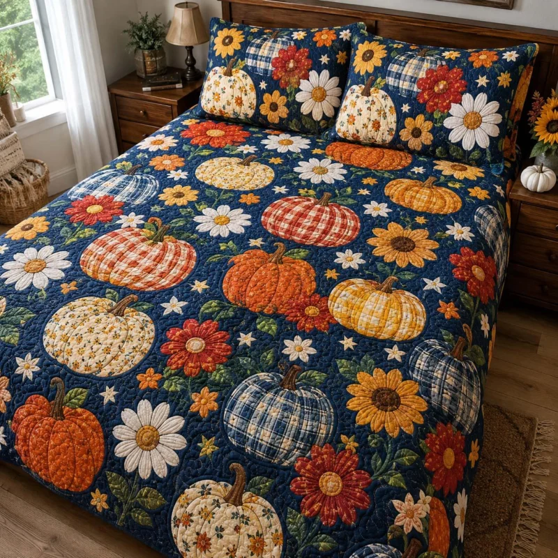 Autumn Cozy Retreat Bamboo Quilt Bedding Set
