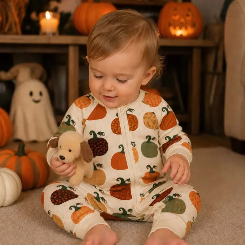 Autumn Pumpkin Parade Bamboo Convertible Zippy