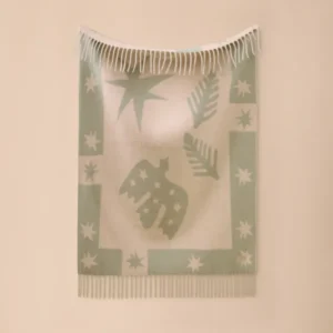 Lambswool Baby Blanket in Sage Folk