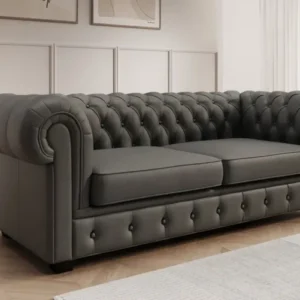 Chesterfield 3 Sitzer Sofa Royal in Echtleder