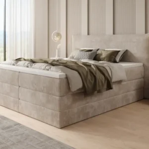 Boxspringbett Liana mit hochklappbarem Stauraum in Cord