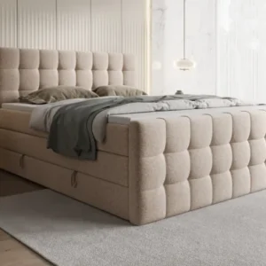 Boxspringbett Ascot in Strukturstoff mit Stauraum
