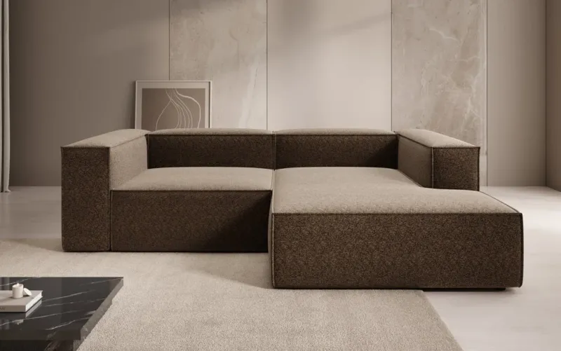 Designer Ecksofa Lesley Mini in Strukturstoff – Bild 2