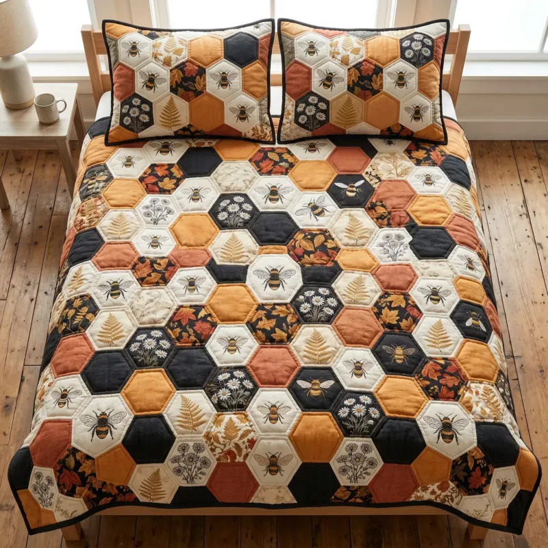 Bee Haven Bamboo Quilt Bedding Set
