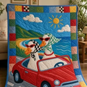 Beep Beep Duck Bamboo Quilt Blanket