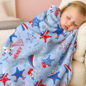 Howdy America Star Bamboo Blanket