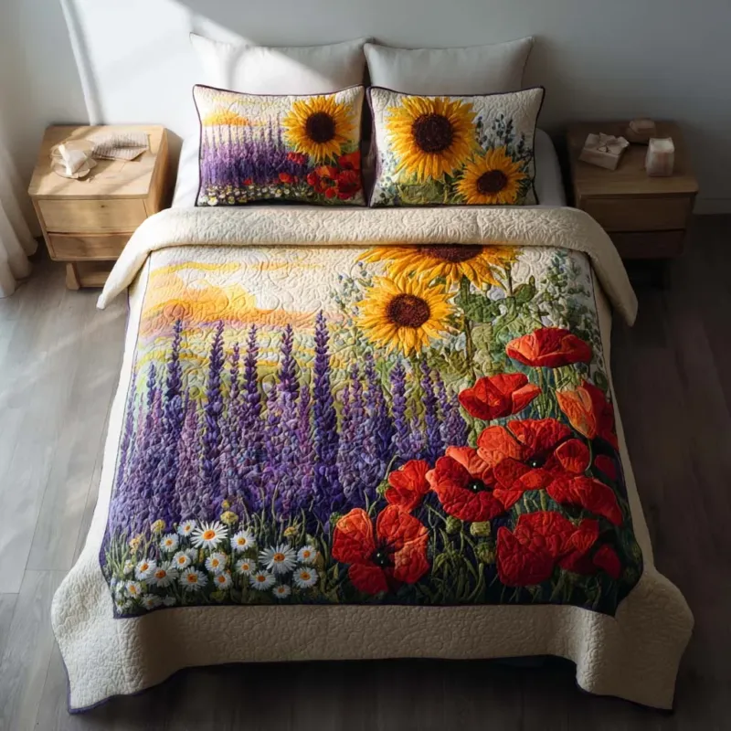 Blooming Nature Dreams Bamboo Quilt Bedding Set