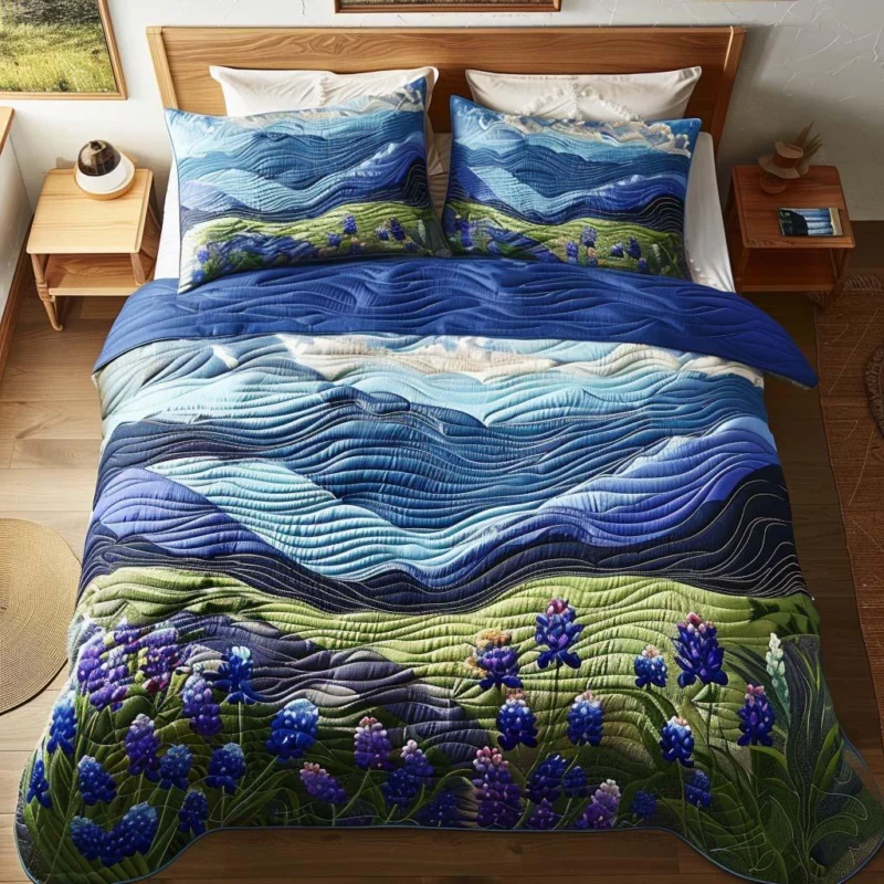 Bluebonnet Valley Bamboo Quilt Bedding Set