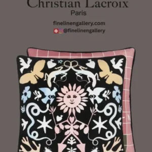 Reve De Papier Jais Decorative Pillow - Palais Royal Linen Gallery