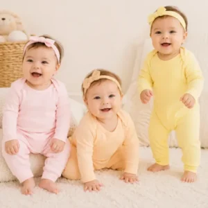 Solid Color Bamboo Full Length Snap Rompers