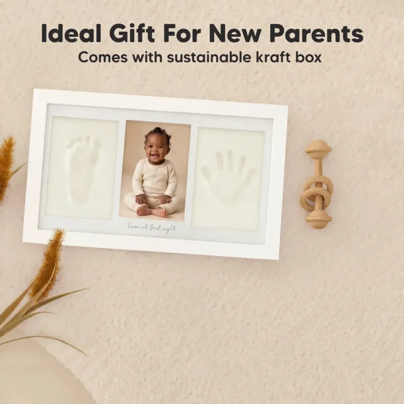 Baby Handprint & Footprint Keepsake Duo Frame