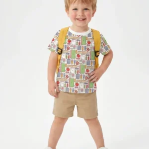 School Supply Parade Bamboo Crewneck T-Shirt