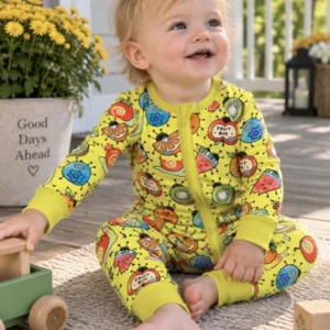 Cute Fruity Bugs Garden Bamboo Convertible Zippy