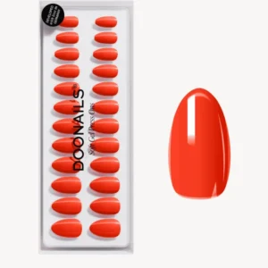 On Fire Short Almond Soft Gel Press Ons - Doonails