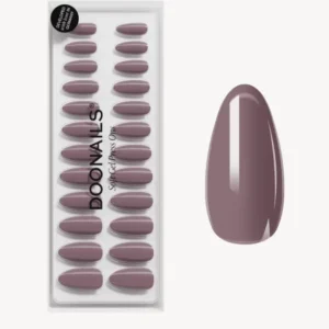 Silent Night Mauve Medium Almond Soft Gel Press Ons