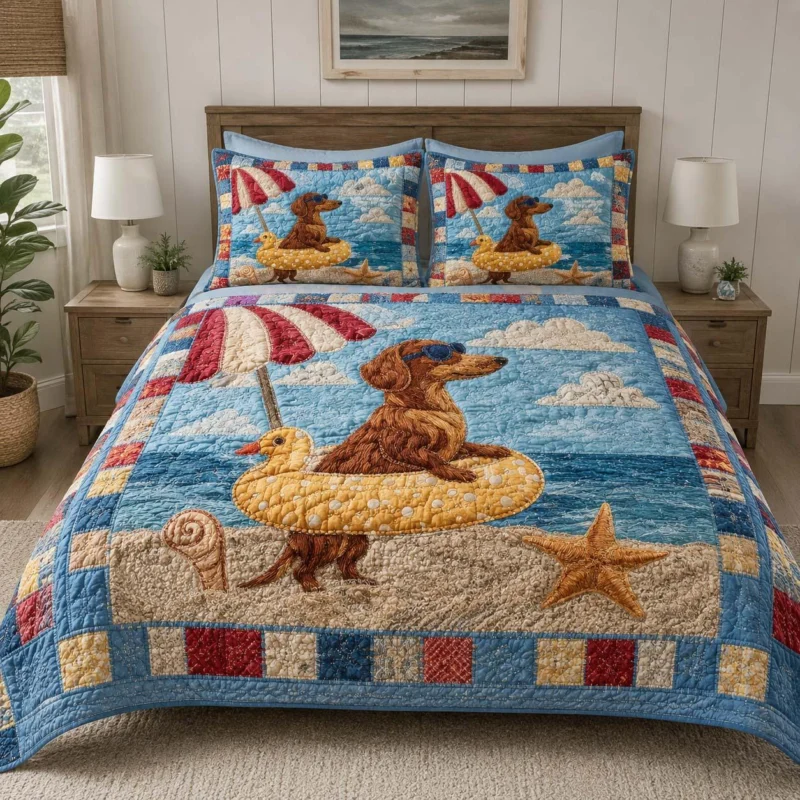 Doxie Life Bamboo Quilt Bedding Set