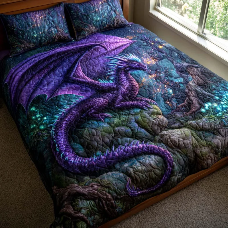 Dragon Forest Whisper Bamboo Quilt Bedding Set