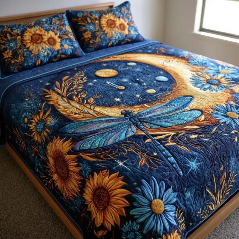 Dragonfly Scenic Journey Bamboo Quilt Bedding Set
