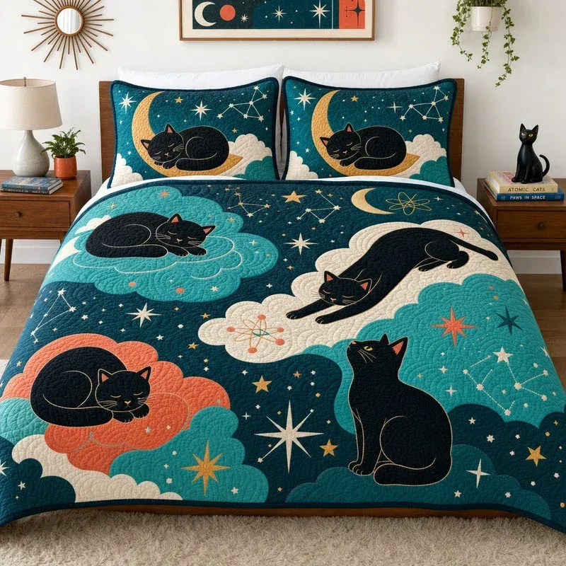 Dreamy Starlight Whiskers Bamboo Quilt Bedding Set