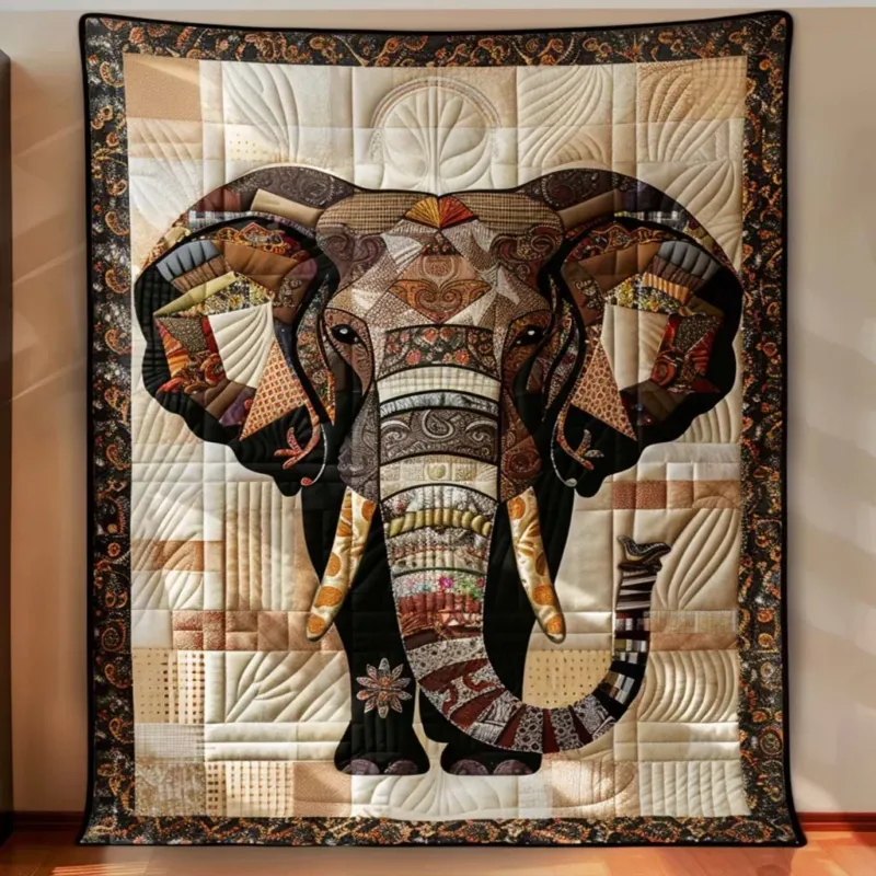 Elephant Kingdom Bamboo Quilt Blanket