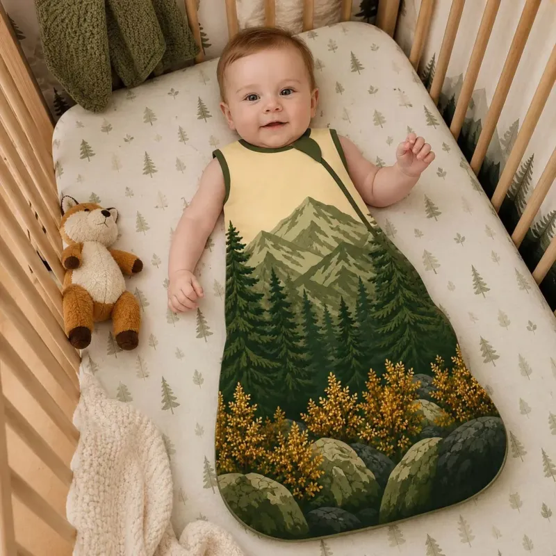 Evergreen Mountain Peaks Bamboo Sleep Bag