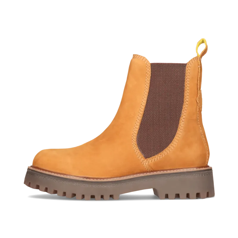 Leder Chelsea-Stiefelette Cognac