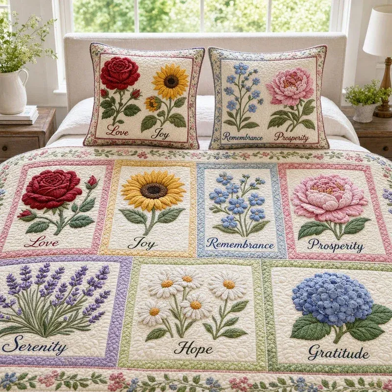 Garden Wishes Bamboo Quilt Bedding Set