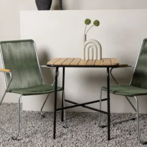 Garten Cafegruppe Ruben – 3-teiliges Gartenmöbel-Set mit einer Akazien-Tischplatte