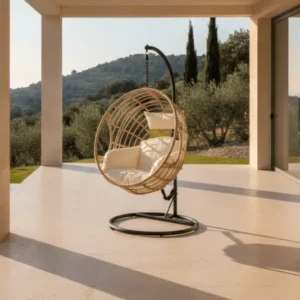 Garten Hängesessel Mercy - aus Rattan/Metall in Natur