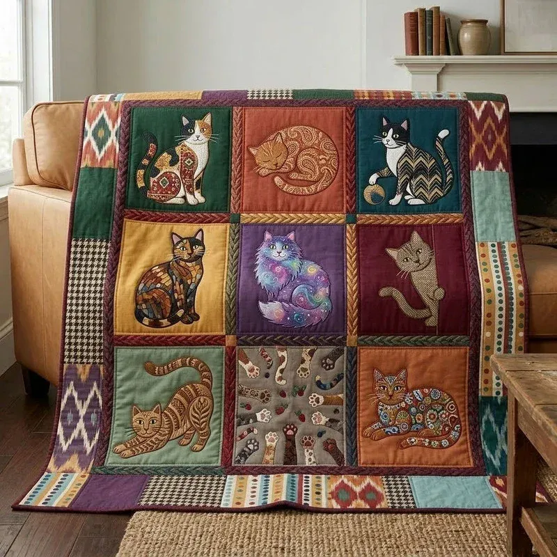 Gothic Whiskers Bamboo Quilt Blanket