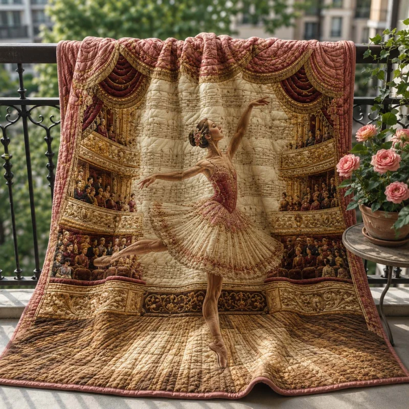 Grand Theater Ballerina Bamboo Quilt Blanket