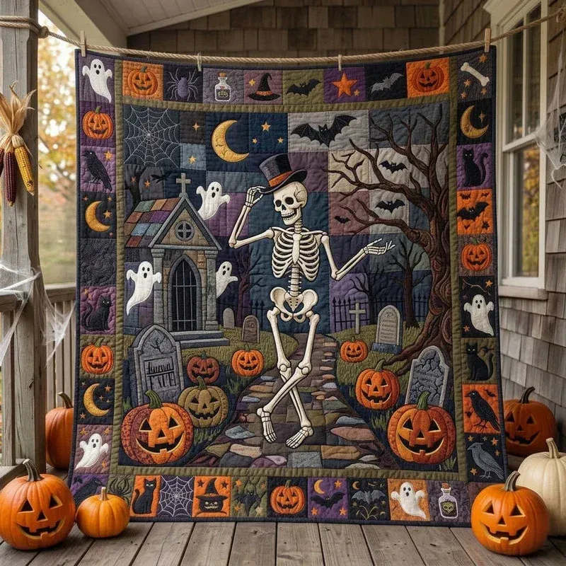 Graveyard Gentleman Bamboo Quilt Blanket