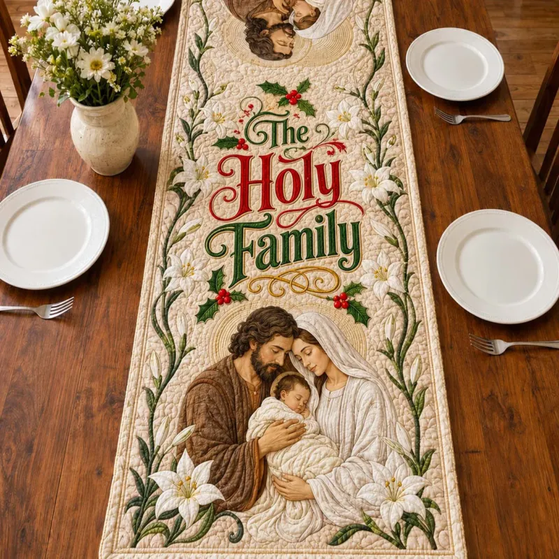 Holy Family Christmas Quilt Table Runner