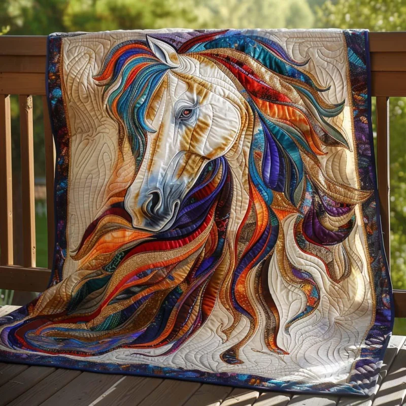 Horse Whisper Bamboo Quilt Blanket