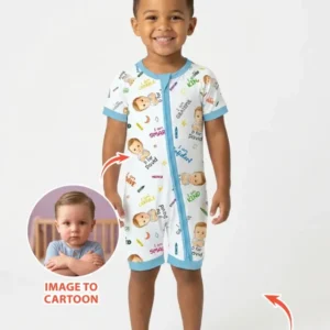 Kids Affirmations Custom Bamboo Shorty Zippy