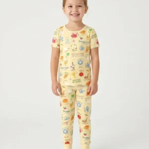 Family Rosh Hashanah Matching Bamboo Two Piece Short Sleeve Pajama Set