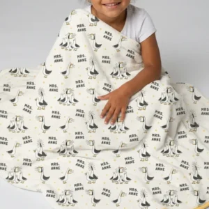 Custom Funny Seagulls Teacher Bamboo Blanket