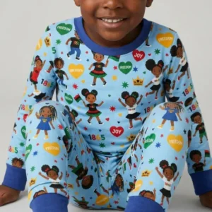 Celebrate Juneteenth Freedom Bamboo Two Piece Long Sleeve Pajama Set