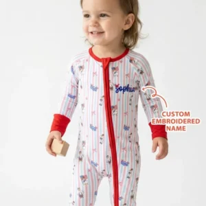 Personalized Cute Goose America 250 Embroidered Bamboo Convertible Zippy