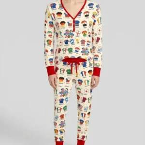 2026 Soccer World Jersey Flag Bamboo Women Pajama Set