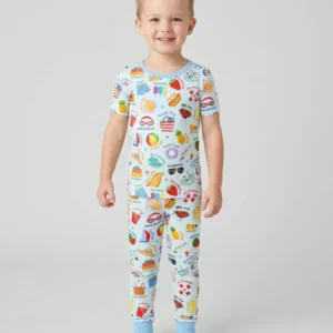 Love Summer Bamboo Two Piece Short Sleeve Pajama Set