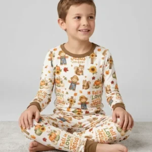 Fall For Jesus Bamboo Two Piece Long Sleeve Pajama Set