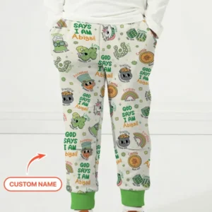 Personalized God Says I Am St. Patrick's Day Family Matching Bamboo Jogger