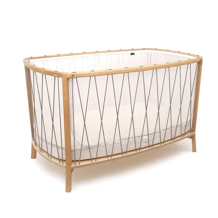 Lit Kimi 120 Avec Matelas En Mousse + Surmatelas + Lacets Hazelnut CHARLIE CRANE