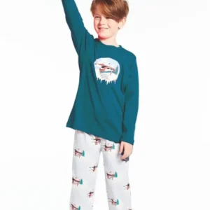 Pyjama long Enfant Dormir à grande vitesse Bleu 1