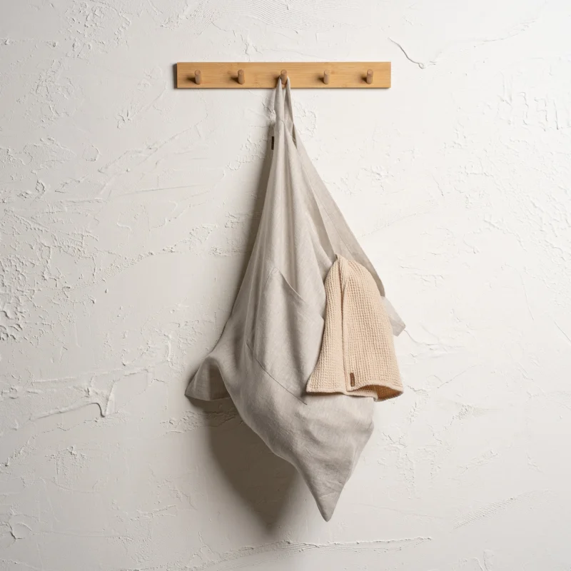 Linen Hanging Laundry Bag Natural